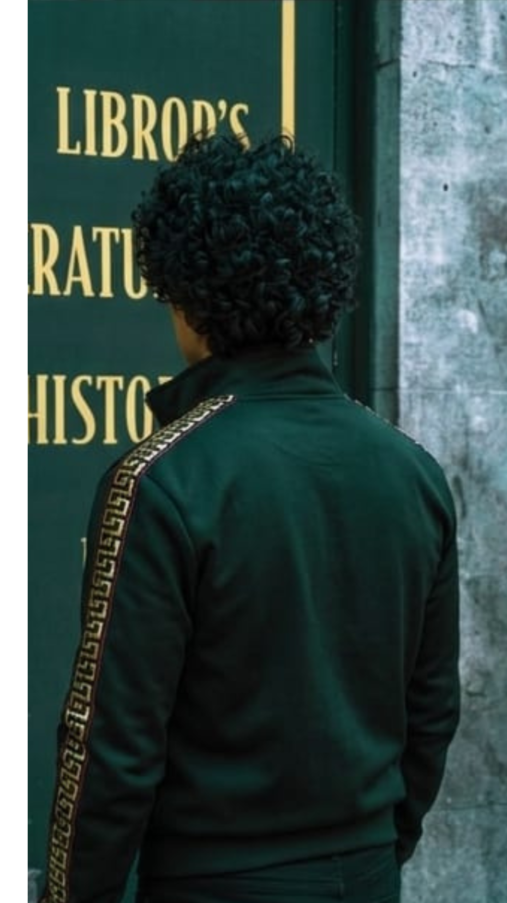 Luxury Black Greek Pattern Bomber Jacket - Image 3