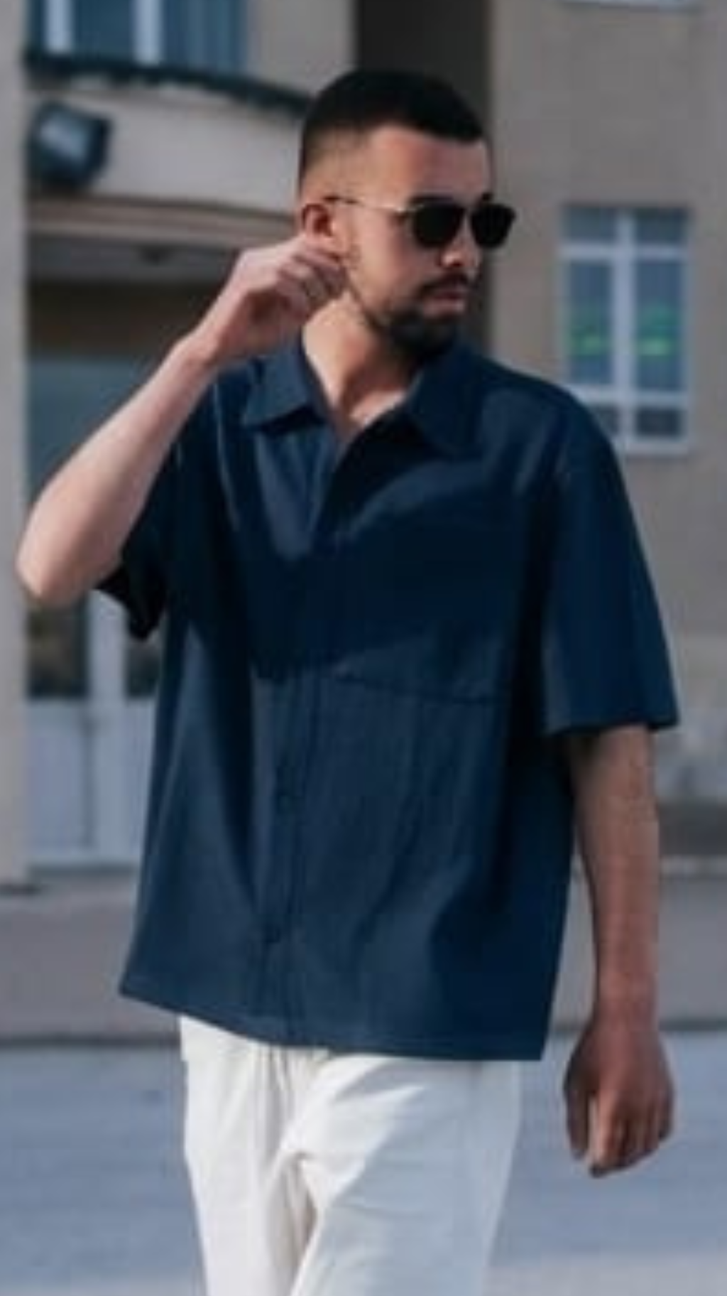Textured Cuban Collar Shirt