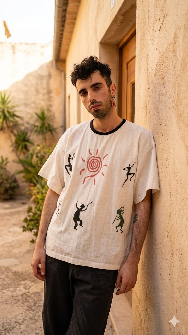 Tribal Graphic Oversized T-Shirt - Image 3