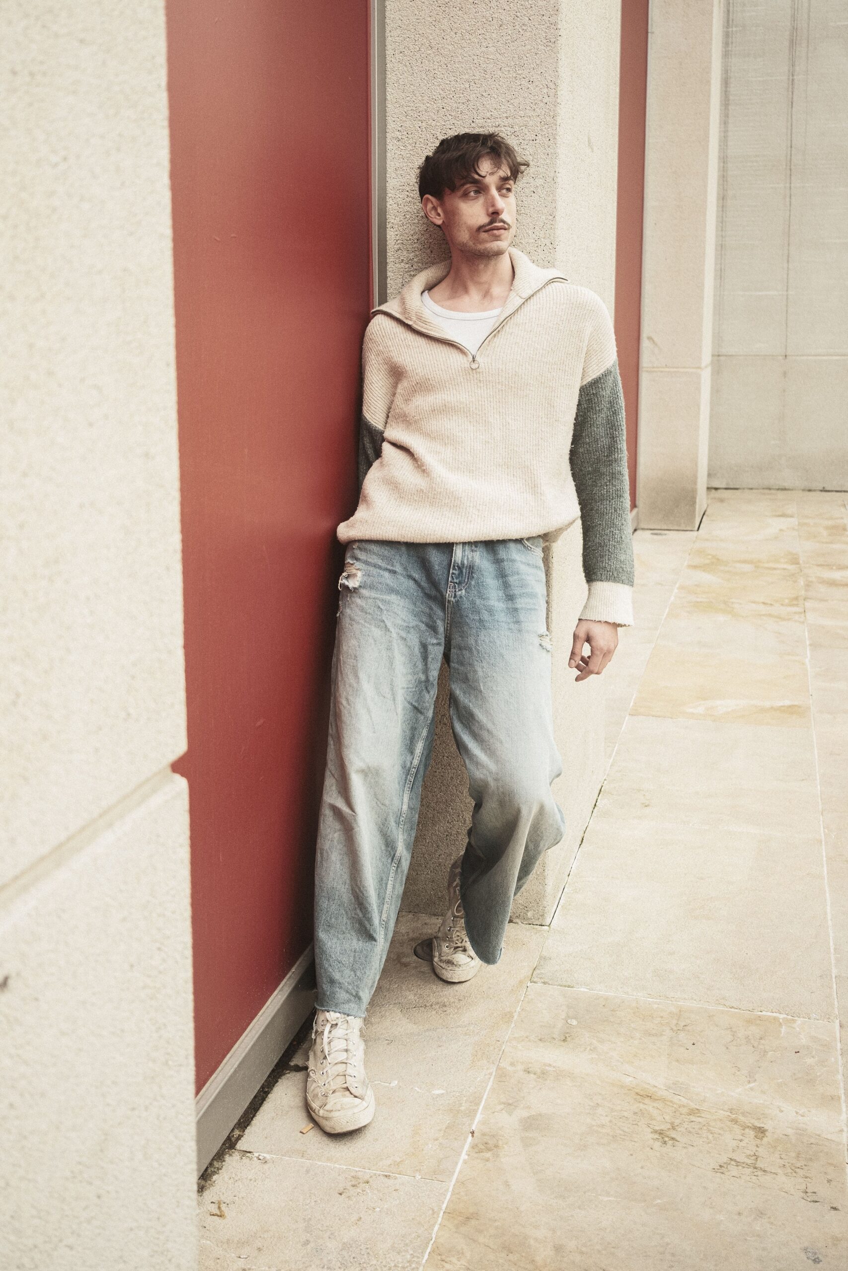 Quarter-Zip Knit Sweater - Image 2